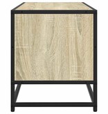 VidaXL Tv-meubel 80x34,5x40 cm bewerkt hout metaal sonoma eikenkleurig