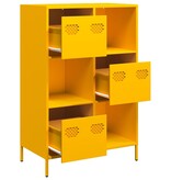 VidaXL Hoge kast 68x39x103,5 cm staal mosterdgeel
