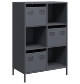 VidaXL Hoge kast 68x39x103,5 cm staal antracietkleurig