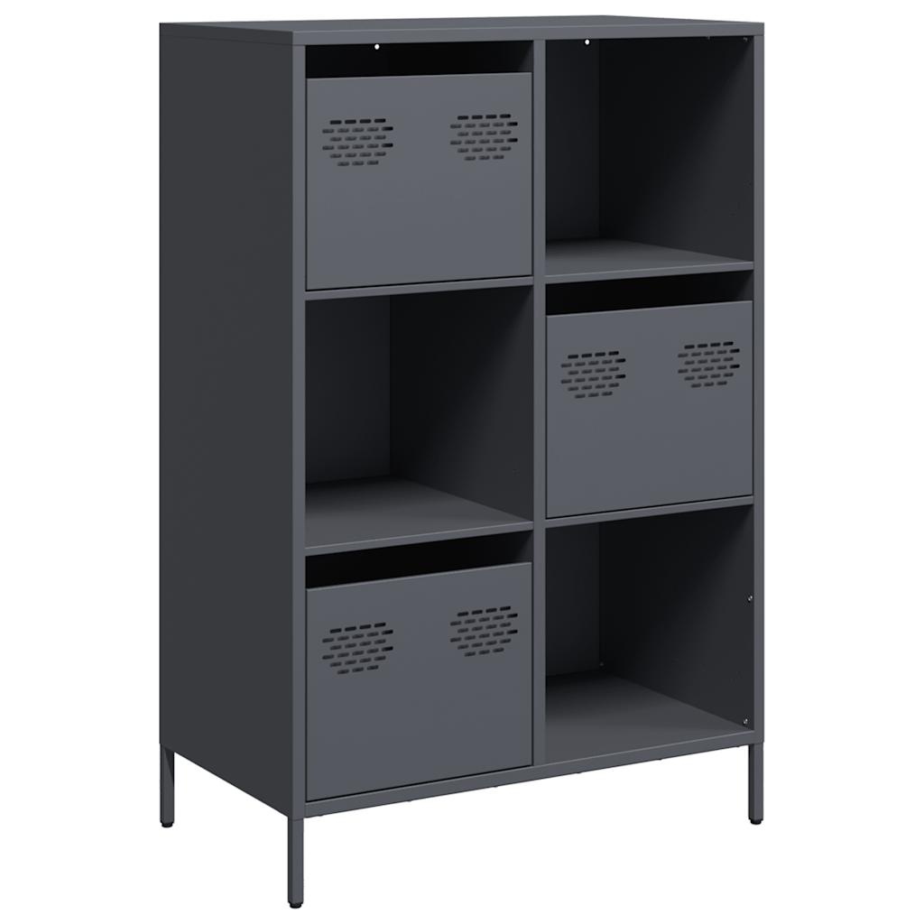 VidaXL Hoge kast 68x39x103,5 cm staal antracietkleurig