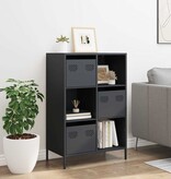 VidaXL Hoge kast 68x39x103,5 cm staal antracietkleurig