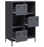 VidaXL Hoge kast 68x39x103,5 cm staal antracietkleurig