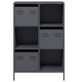 VidaXL Hoge kast 68x39x103,5 cm staal antracietkleurig