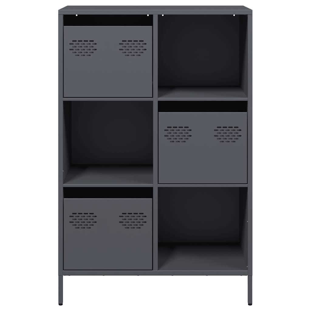 VidaXL Hoge kast 68x39x103,5 cm staal antracietkleurig