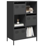 VidaXL Hoge kast 68x39x103,5 cm staal zwart