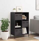 VidaXL Hoge kast 68x39x103,5 cm staal zwart