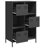 VidaXL Hoge kast 68x39x103,5 cm staal zwart