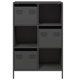 VidaXL Hoge kast 68x39x103,5 cm staal zwart