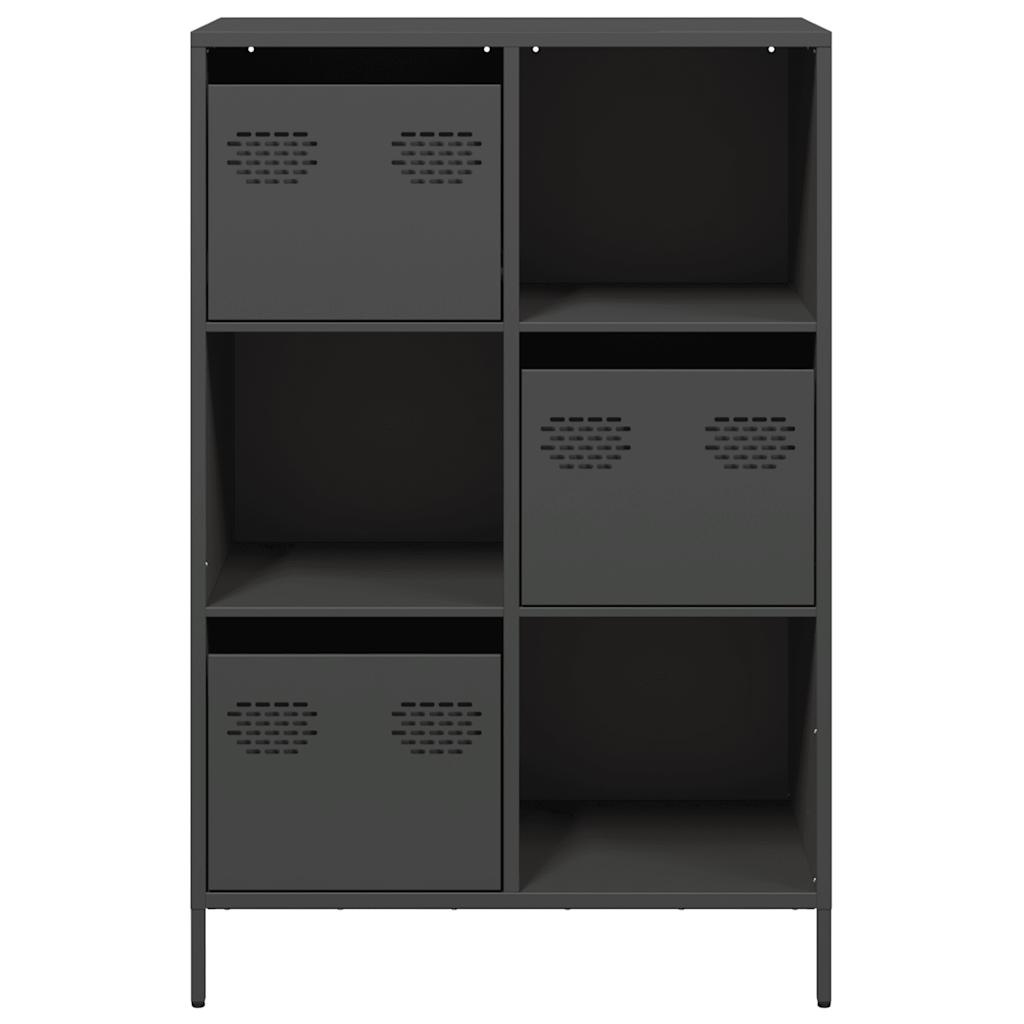 VidaXL Hoge kast 68x39x103,5 cm staal zwart