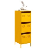 VidaXL Hoge kast 39x35x103,5 cm staal mosterdgeel