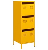 VidaXL Hoge kast 39x35x103,5 cm staal mosterdgeel