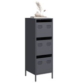 VidaXL Hoge kast 39x35x103,5 cm staal antracietkleurig