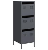 VidaXL Hoge kast 39x35x103,5 cm staal antracietkleurig