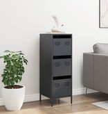 VidaXL Hoge kast 39x35x103,5 cm staal antracietkleurig