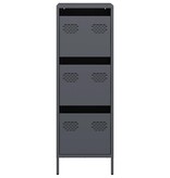 VidaXL Hoge kast 39x35x103,5 cm staal antracietkleurig