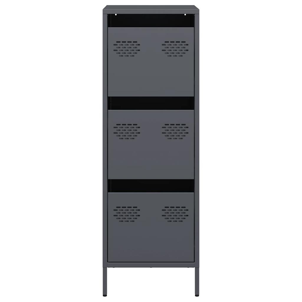 VidaXL Hoge kast 39x35x103,5 cm staal antracietkleurig