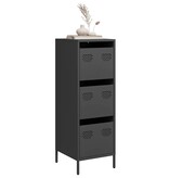 VidaXL Hoge kast 39x35x103,5 cm staal zwart