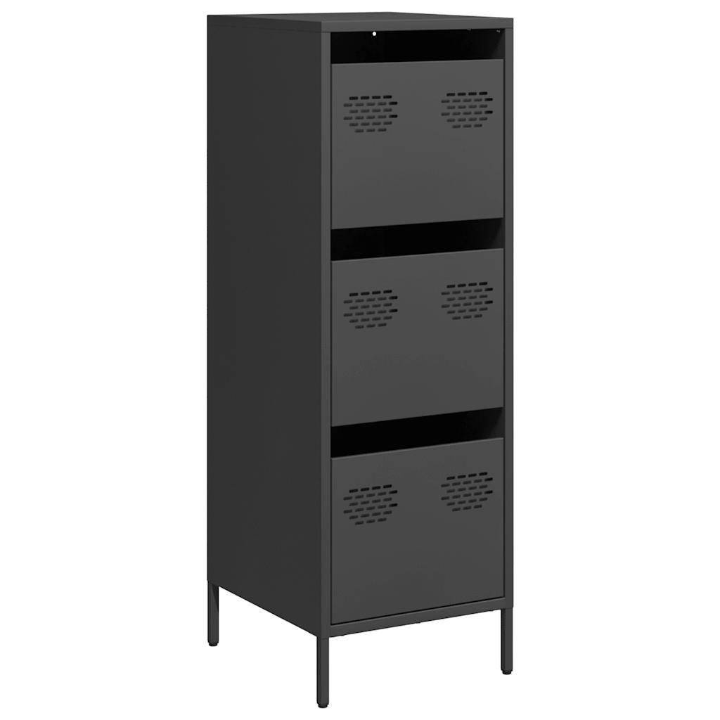 VidaXL Hoge kast 39x35x103,5 cm staal zwart