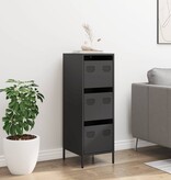 VidaXL Hoge kast 39x35x103,5 cm staal zwart