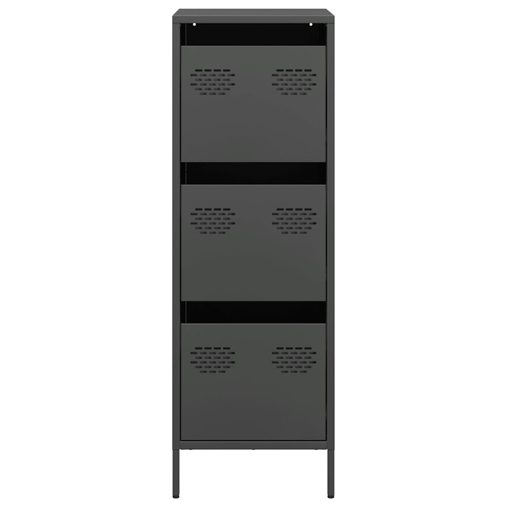 VidaXL Hoge kast 39x35x103,5 cm staal zwart