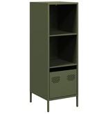 VidaXL Hoge kast 35x39x103,5 cm staal olijfgroen