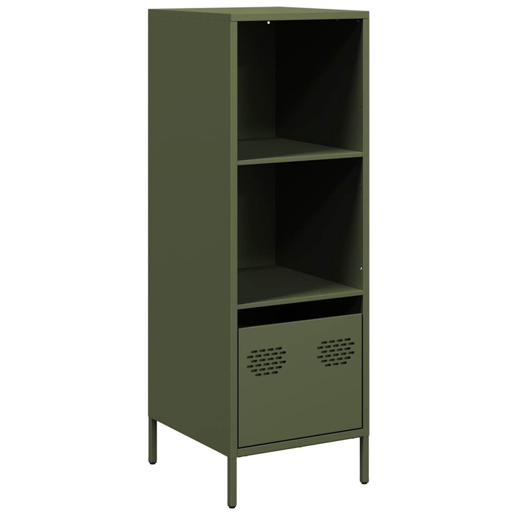 VidaXL Hoge kast 35x39x103,5 cm staal olijfgroen