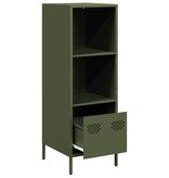 VidaXL Hoge kast 35x39x103,5 cm staal olijfgroen