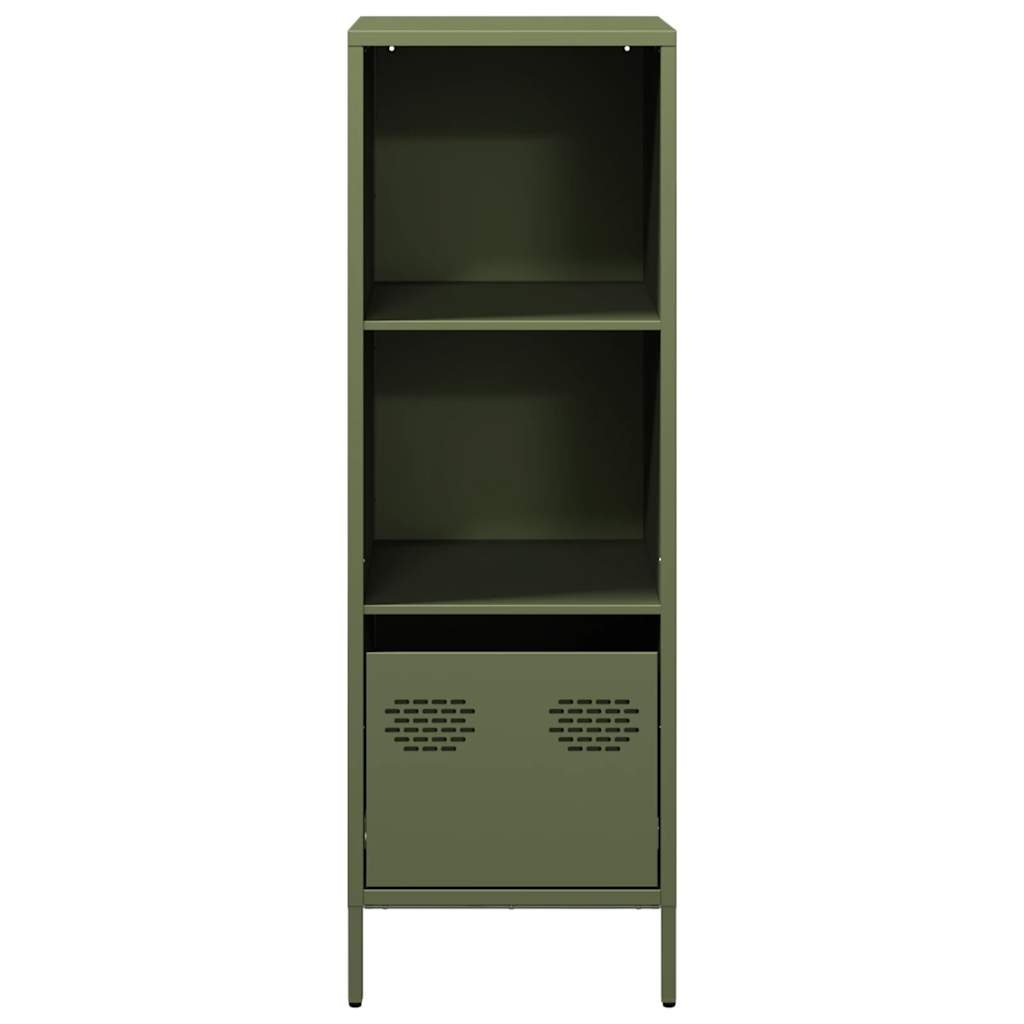 VidaXL Hoge kast 35x39x103,5 cm staal olijfgroen