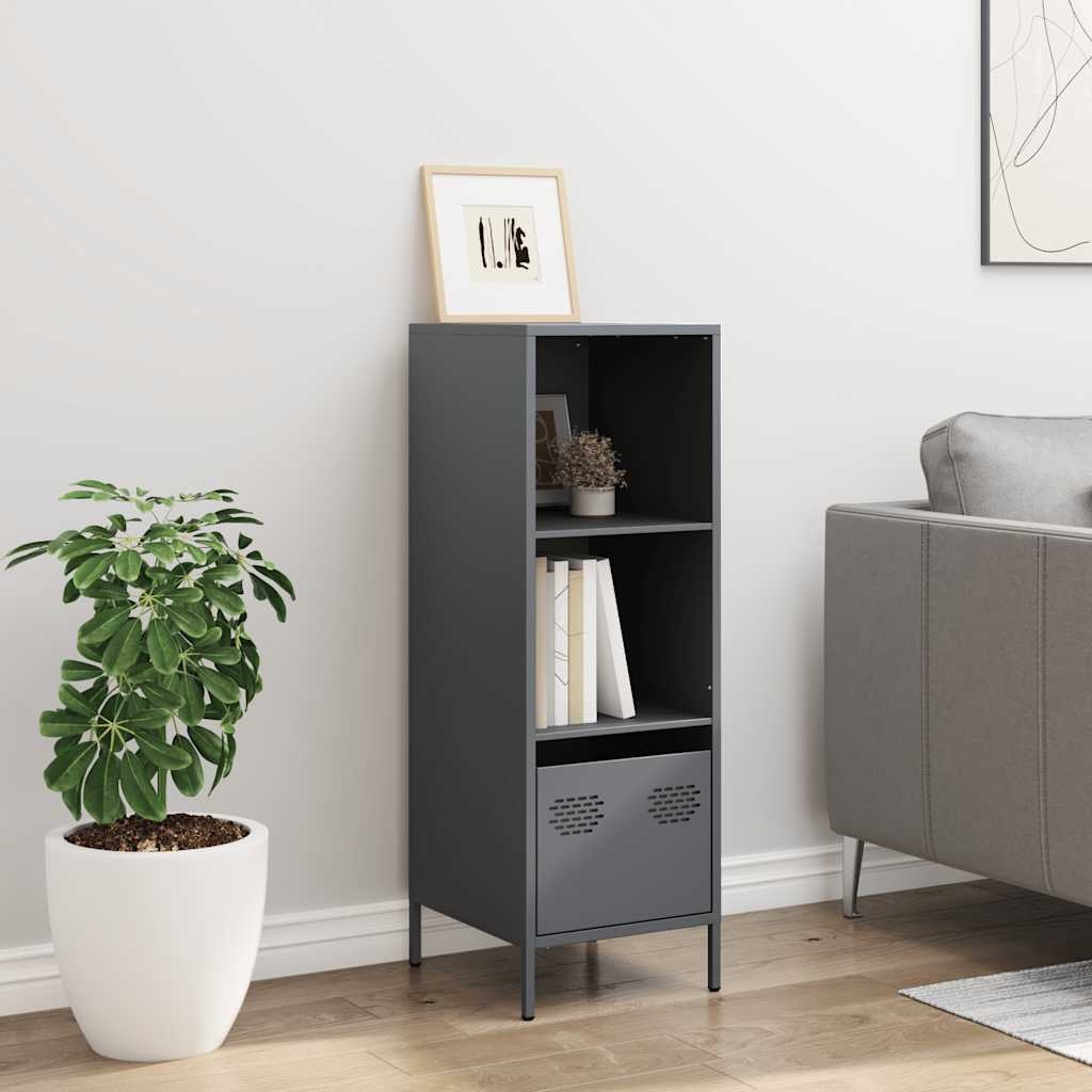 VidaXL Hoge kast 35x39x103,5 cm staal antracietkleurig