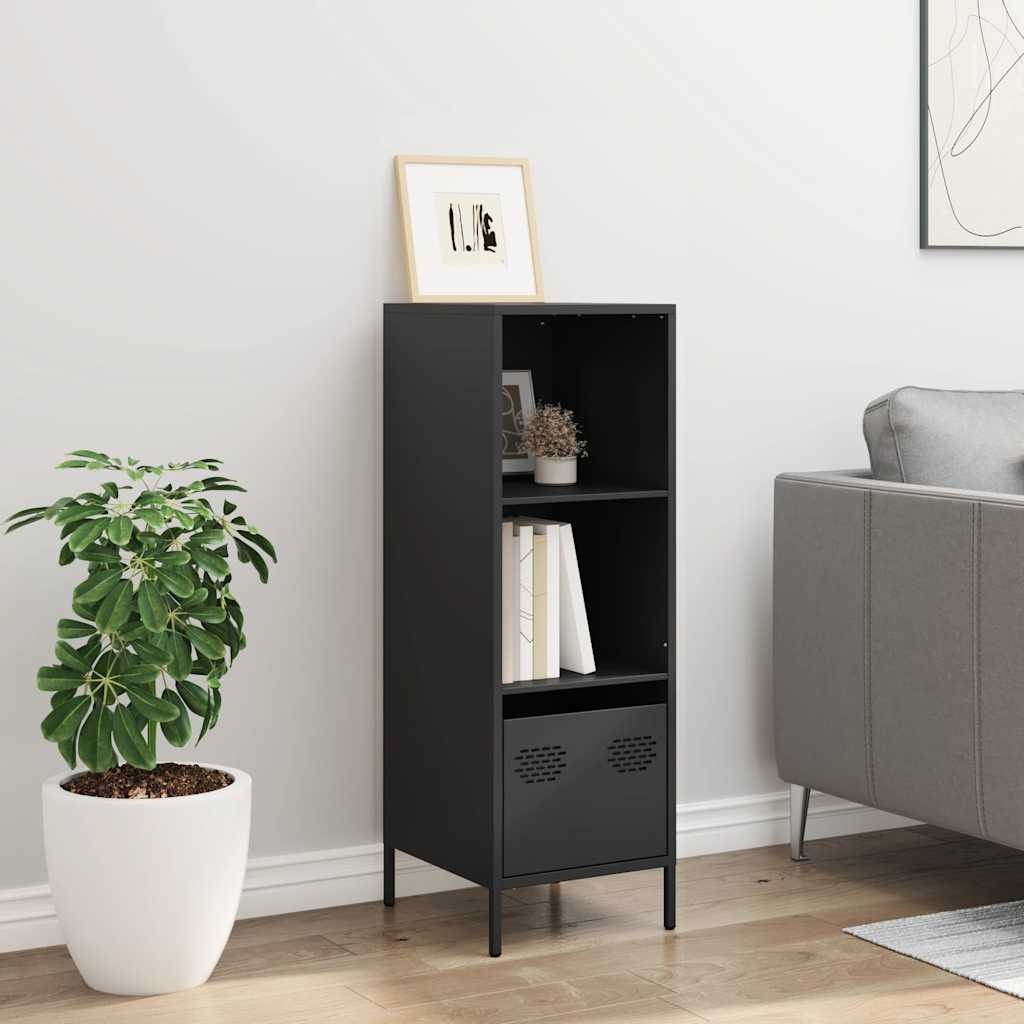 VidaXL Hoge kast 35x39x103,5 cm staal zwart