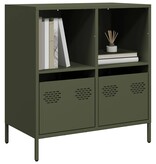 VidaXL Dressoir 68x39x73,5 cm koudgewalst staal olijfgroen