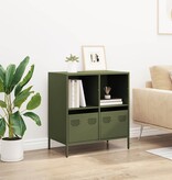 VidaXL Dressoir 68x39x73,5 cm koudgewalst staal olijfgroen