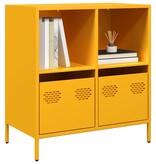 VidaXL Dressoir 68x39x73,5 cm koudgewalst staal mosterdgeel