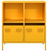 VidaXL Dressoir 68x39x73,5 cm koudgewalst staal mosterdgeel