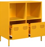 VidaXL Dressoir 68x39x73,5 cm koudgewalst staal mosterdgeel