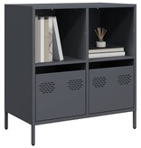 VidaXL Dressoir 68x39x73,5 cm koudgewalst staal antracietkleurig