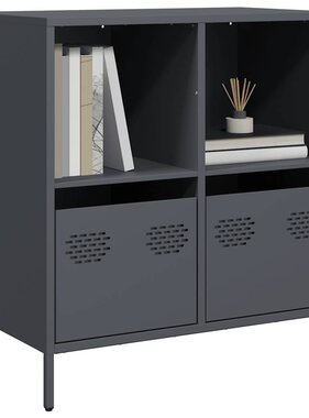 VidaXL Dressoir 68x39x73,5 cm koudgewalst staal antracietkleurig