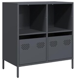 VidaXL Dressoir 68x39x73,5 cm koudgewalst staal antracietkleurig