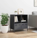 VidaXL Dressoir 68x39x73,5 cm koudgewalst staal antracietkleurig