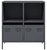 VidaXL Dressoir 68x39x73,5 cm koudgewalst staal antracietkleurig