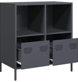VidaXL Dressoir 68x39x73,5 cm koudgewalst staal antracietkleurig