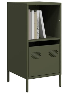 VidaXL Dressoir 35x39x73,5 cm koudgewalst staal olijfgroen