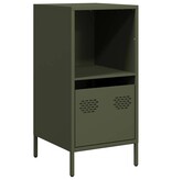 VidaXL Dressoir 35x39x73,5 cm koudgewalst staal olijfgroen
