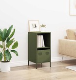 VidaXL Dressoir 35x39x73,5 cm koudgewalst staal olijfgroen