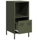 VidaXL Dressoir 35x39x73,5 cm koudgewalst staal olijfgroen