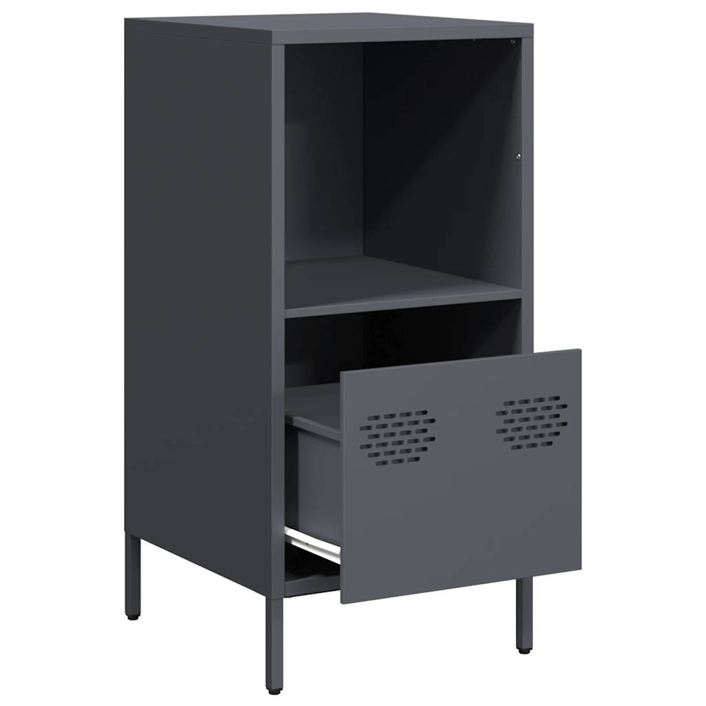 VidaXL Dressoir 35x39x73,5 cm koudgewalst staal antracietkleurig