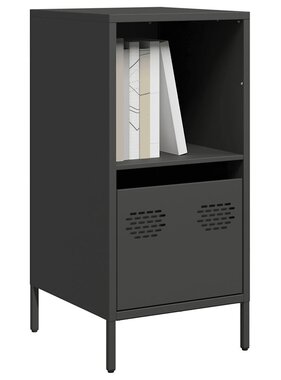 VidaXL Dressoir 35x39x73,5 cm koudgewalst staal zwart