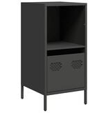 VidaXL Dressoir 35x39x73,5 cm koudgewalst staal zwart