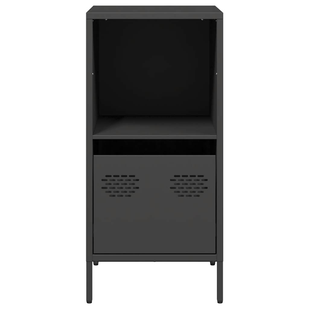 VidaXL Dressoir 35x39x73,5 cm koudgewalst staal zwart