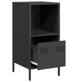 VidaXL Dressoir 35x39x73,5 cm koudgewalst staal zwart